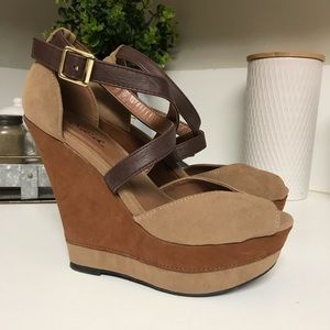 Suede Qupid Wedges